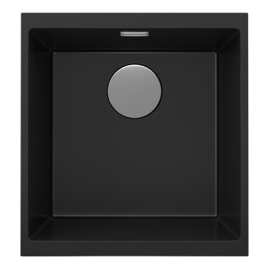 Chasewater Single Bowl No Drainer Inset/Undermount Granite Composite Black Compact Kitchen Sink