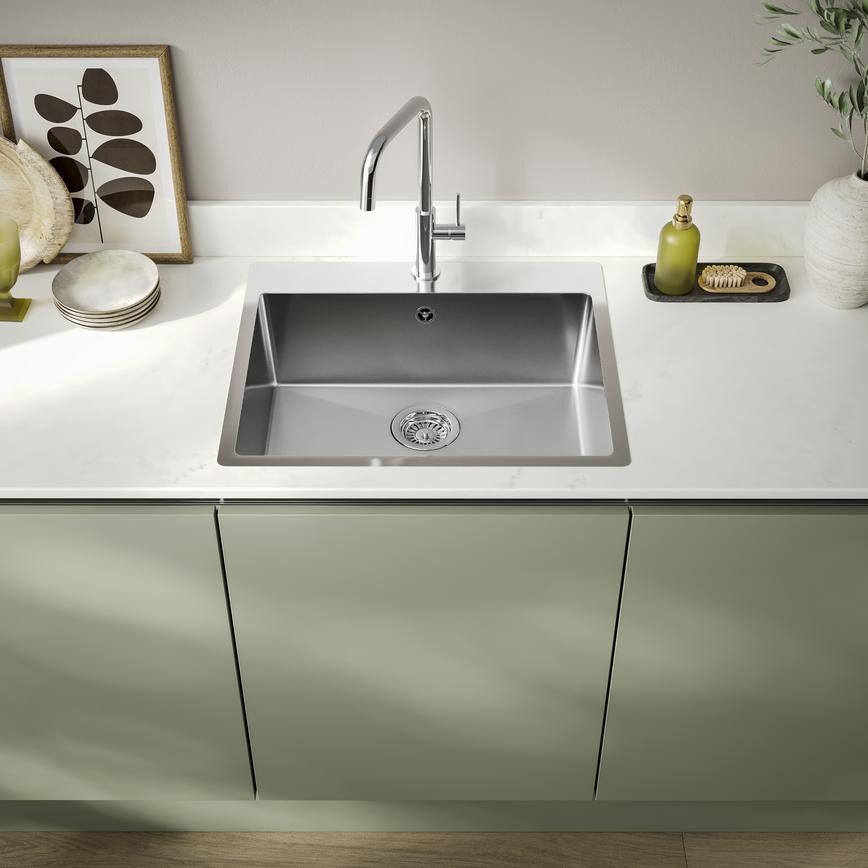 Hollowbrook Single Bowl Sink Hockley Super Matt Reed Green