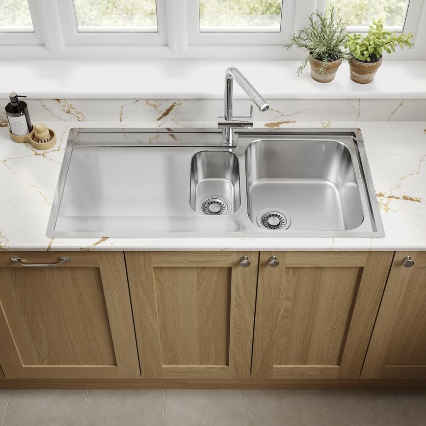 Franke Maris 1.5 Bowl Sink Left Handed Chilcomb Oak