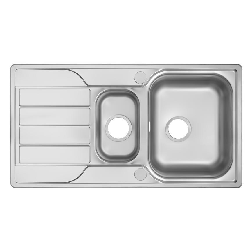 Rangemaster Rumworth Stainless Steel Right Hand Sink Without Waste Kit