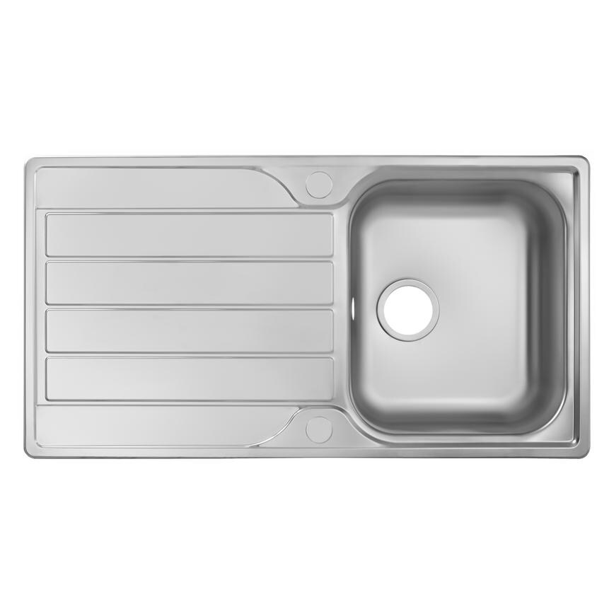 Rangemaster Rumworth Stainless Steel Left Hand Sink Without Waste Kit