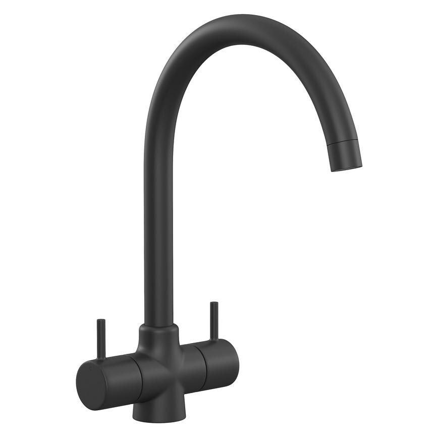 Rienza Black Dual Lever Tap