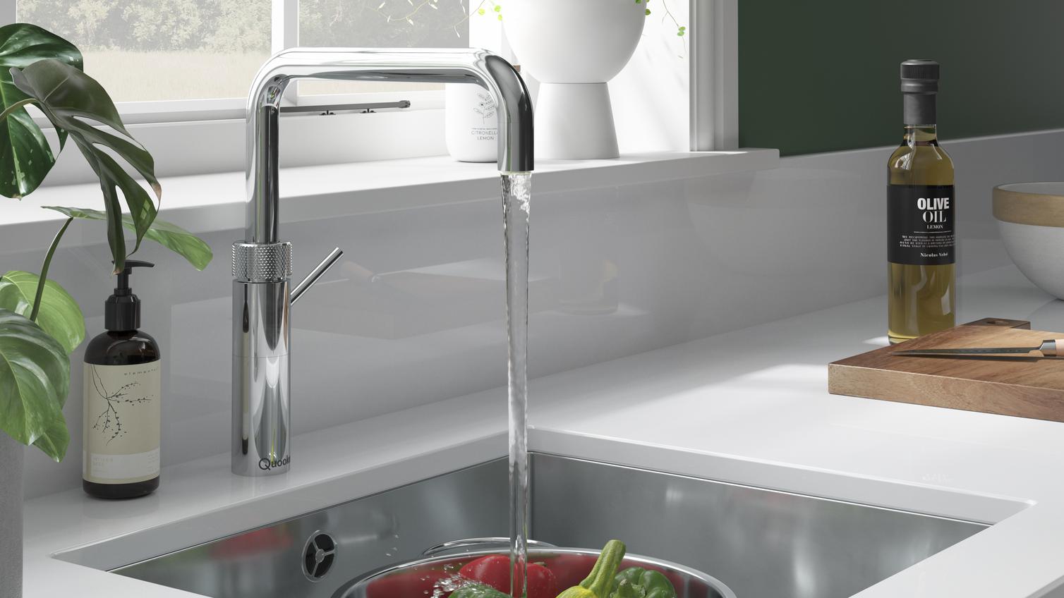 Quooker Fusion Chrome Tap running