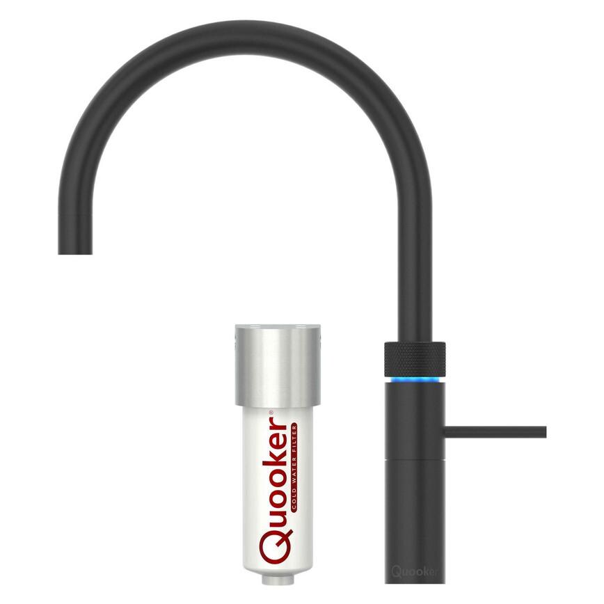TAP2084 Quooker Swan Black Tap &C old Water Filter