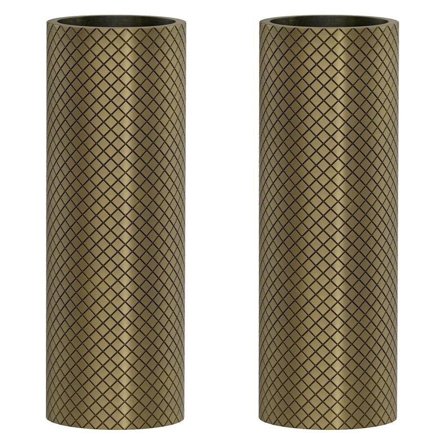 Pronteau Kynance Brushed Brass Knurled Kitchen Tap Handles 