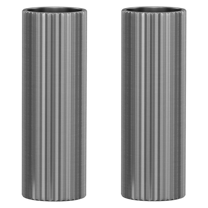 Pronteau Kynance Brushed Nickel Ribbed Kitchen Tap Handles 