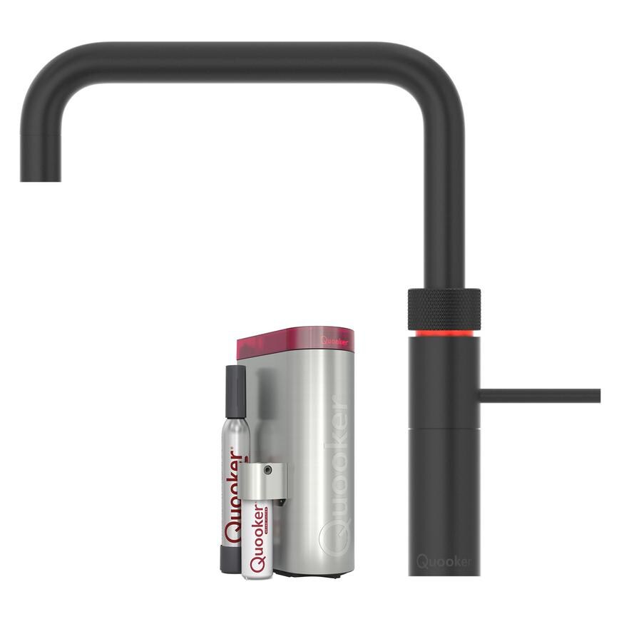Quooker Fusion Square PRO3 Black 5 in 1 Boiling Water Tap