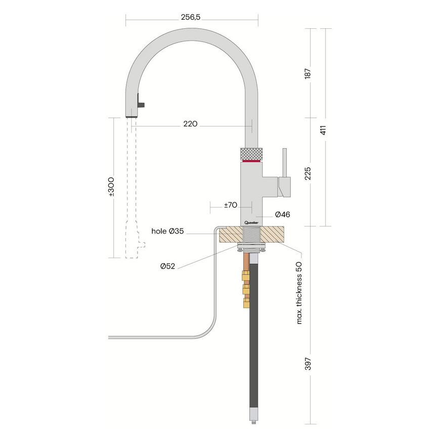Quooker Flex Line Drawing