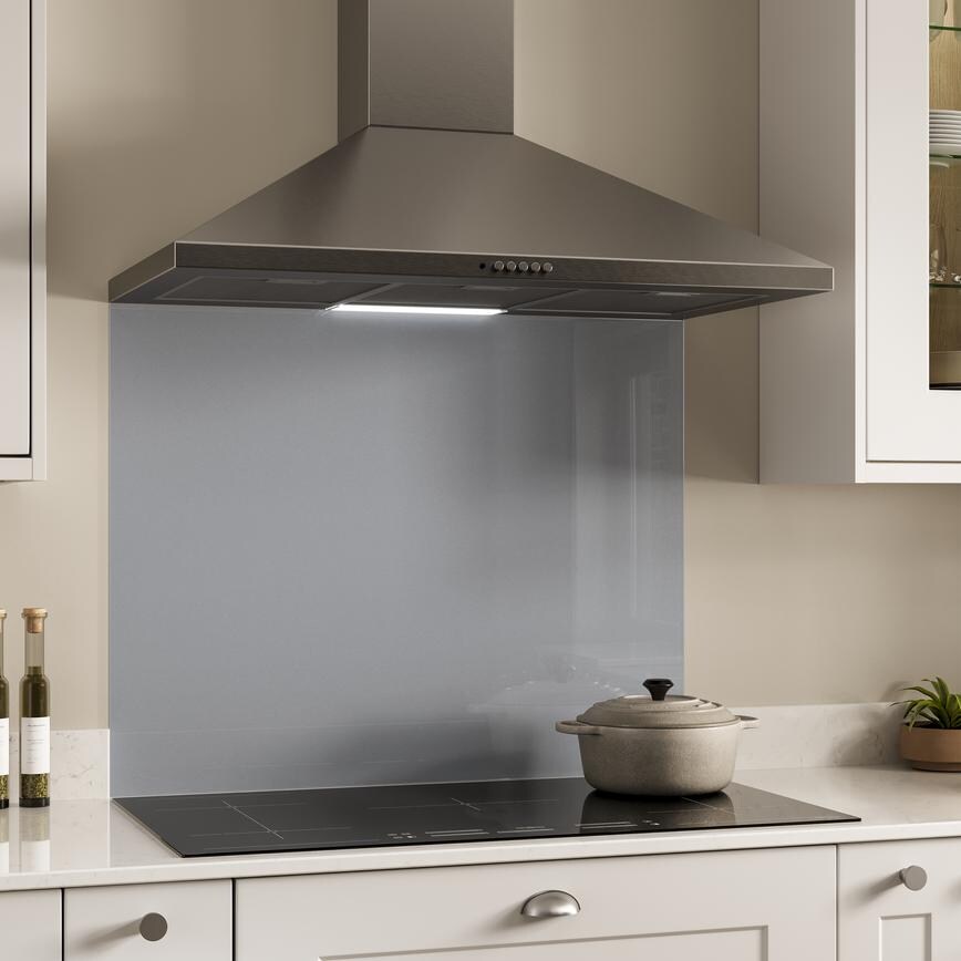 Pewter Toughened Glass 900mm x 705mm Splashback