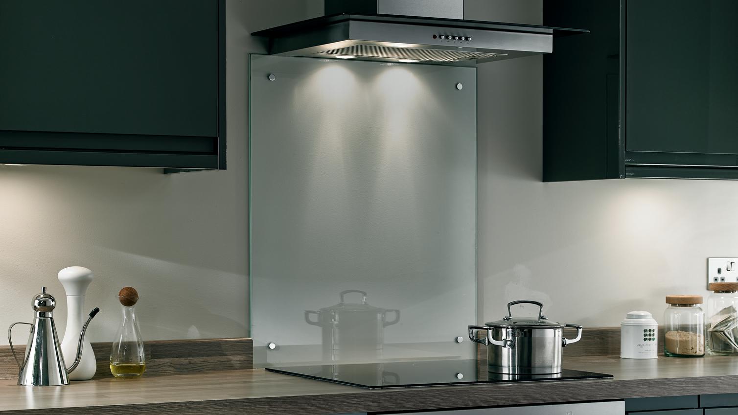 Toughened Clear glass splashback lifestyle