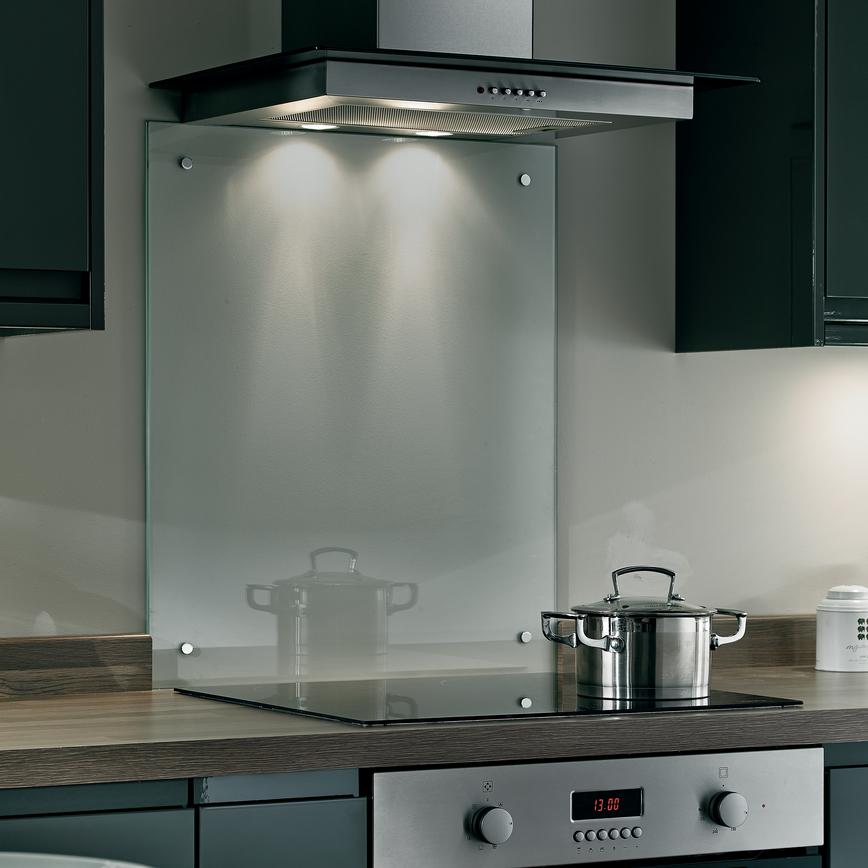Toughened Clear glass splashback lifestyle