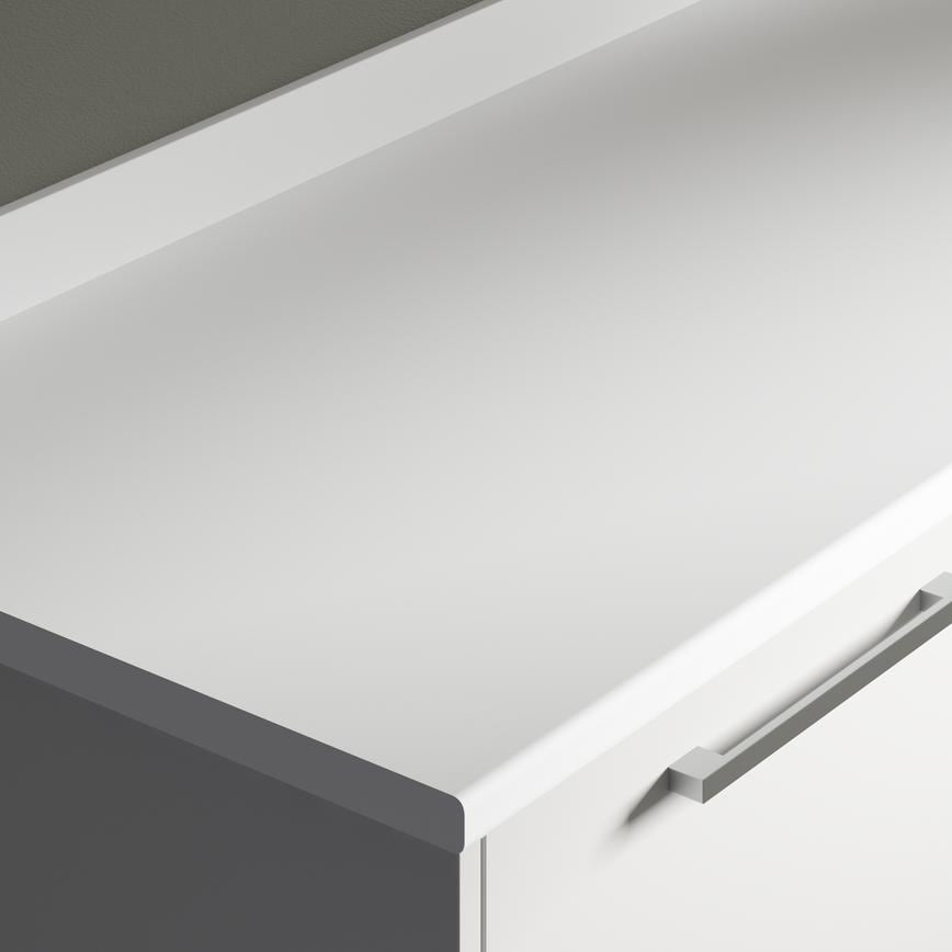 White 28mm Worktop Corner Cameo