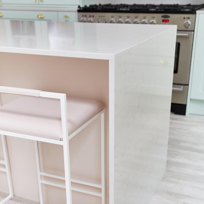 Bespoke Silestone 20mm White Marble Quartz Worktop