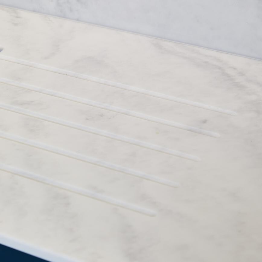 20mm White Carrara Acrylic Worktop