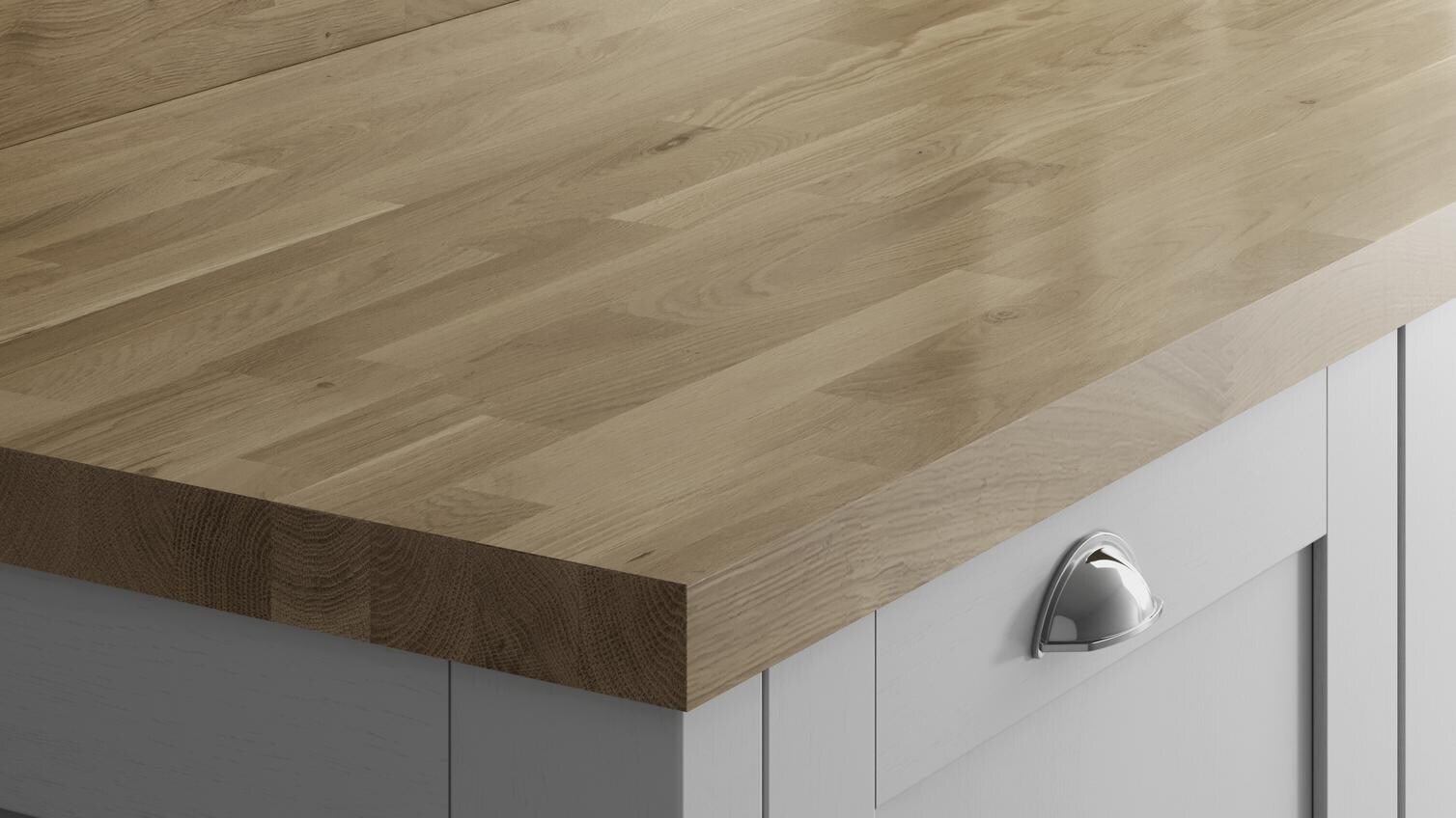 Howdens 3m x 40mm Pre-Finished Clear Oak Worktop