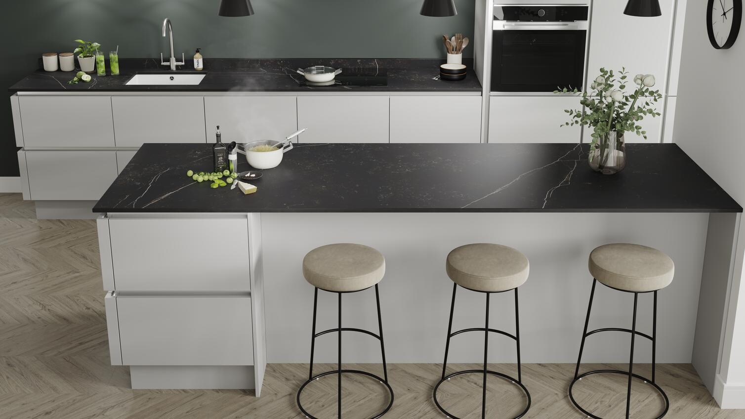 Bespoke Dekton 20mm Kelya Worktop Breakfast Bar