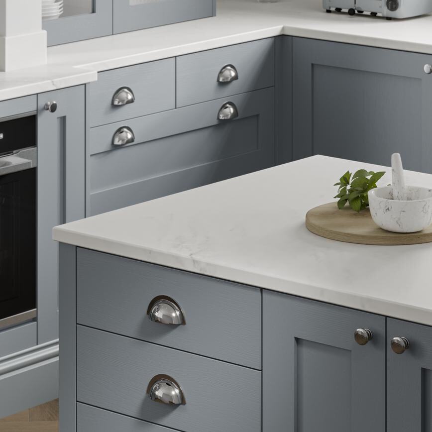 30mm White Carrara Acrylic