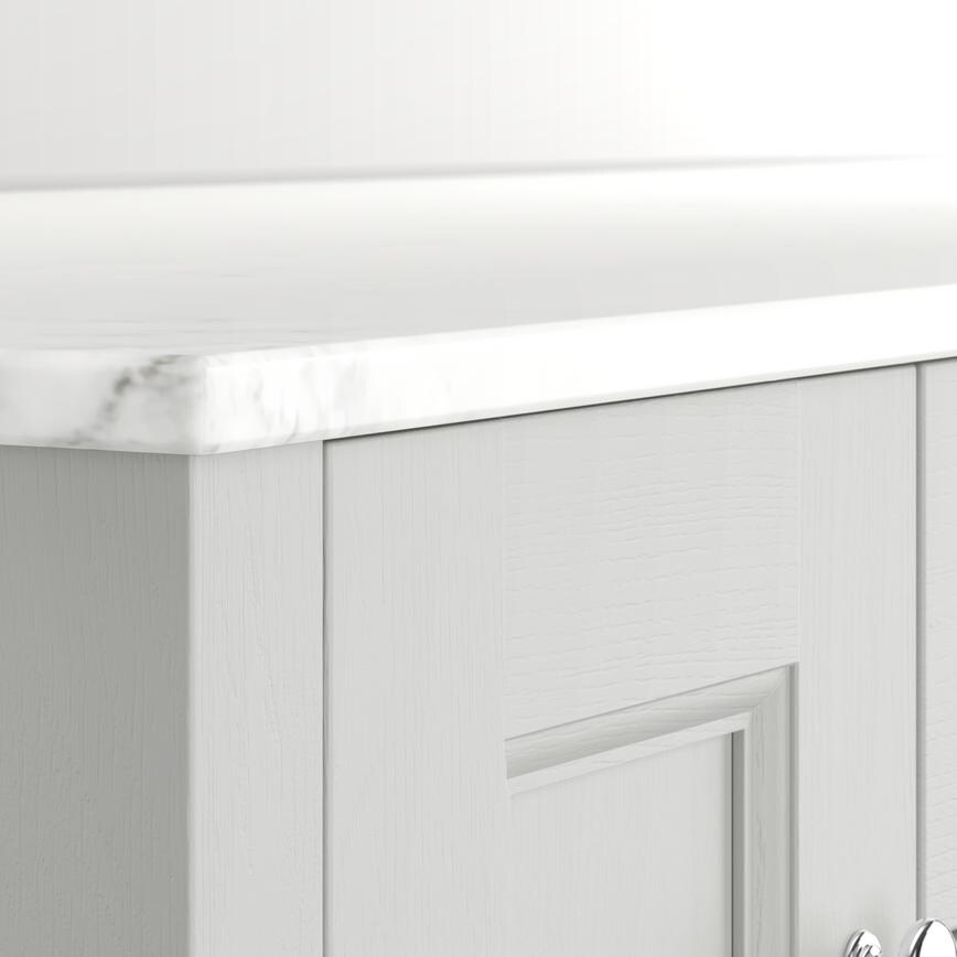 20mm White Carrara Double Bevel