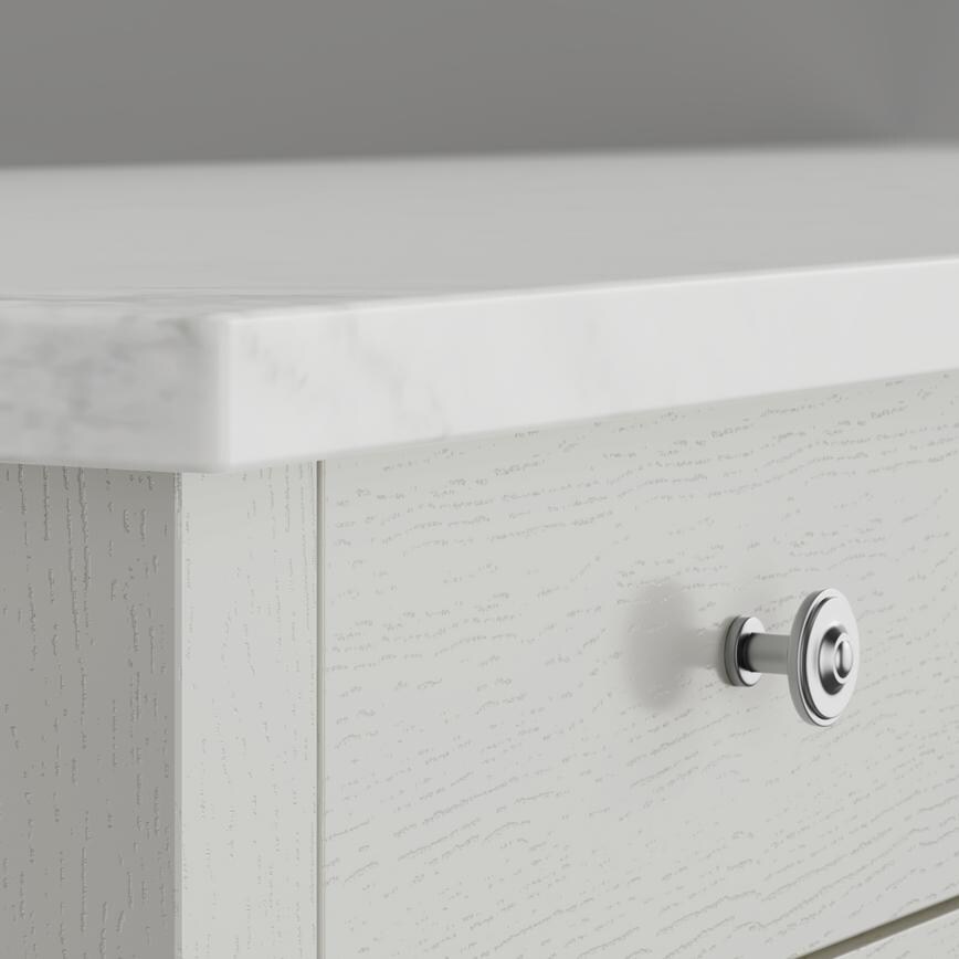 30mm White Carrara Double Pencil