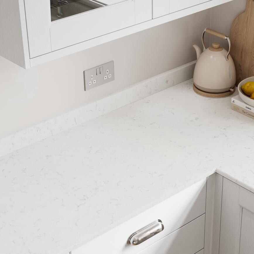 White Marble Quartz Join Shot