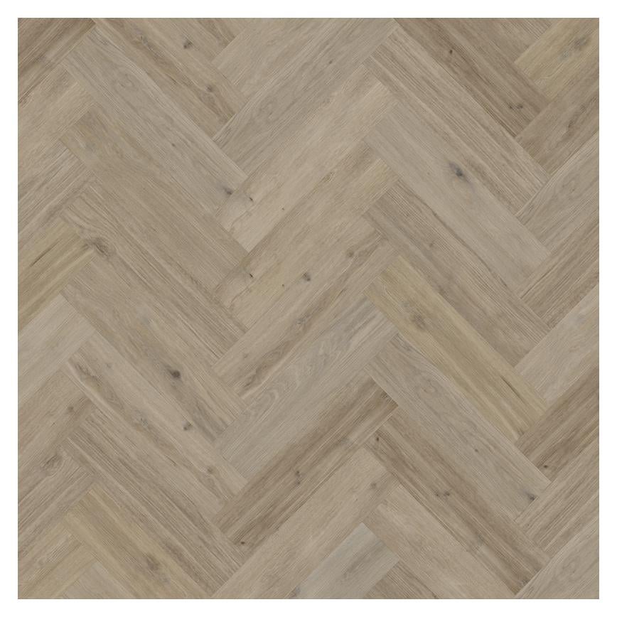 Karndean Korlok Herringbone Canadian Urban Oak Luxury Vinyl Flooring with Pre-Attached Underlay 3.00m² Pack 