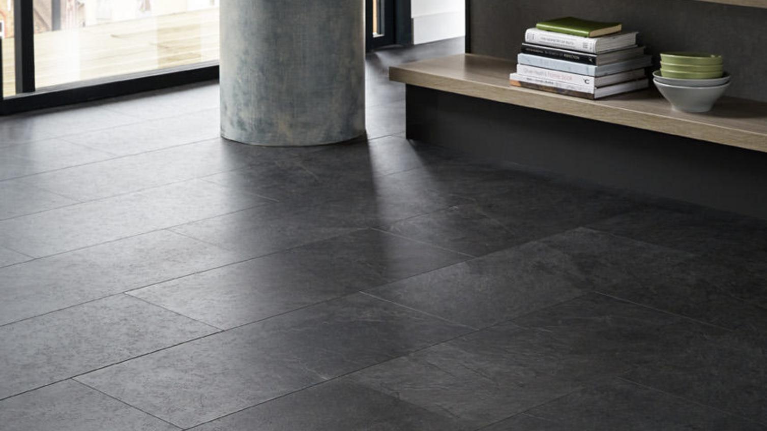 SDH3686 - Black Slate Vinyl Tile