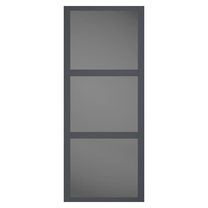 Shaker Graphite Frame Panelled Mirrored