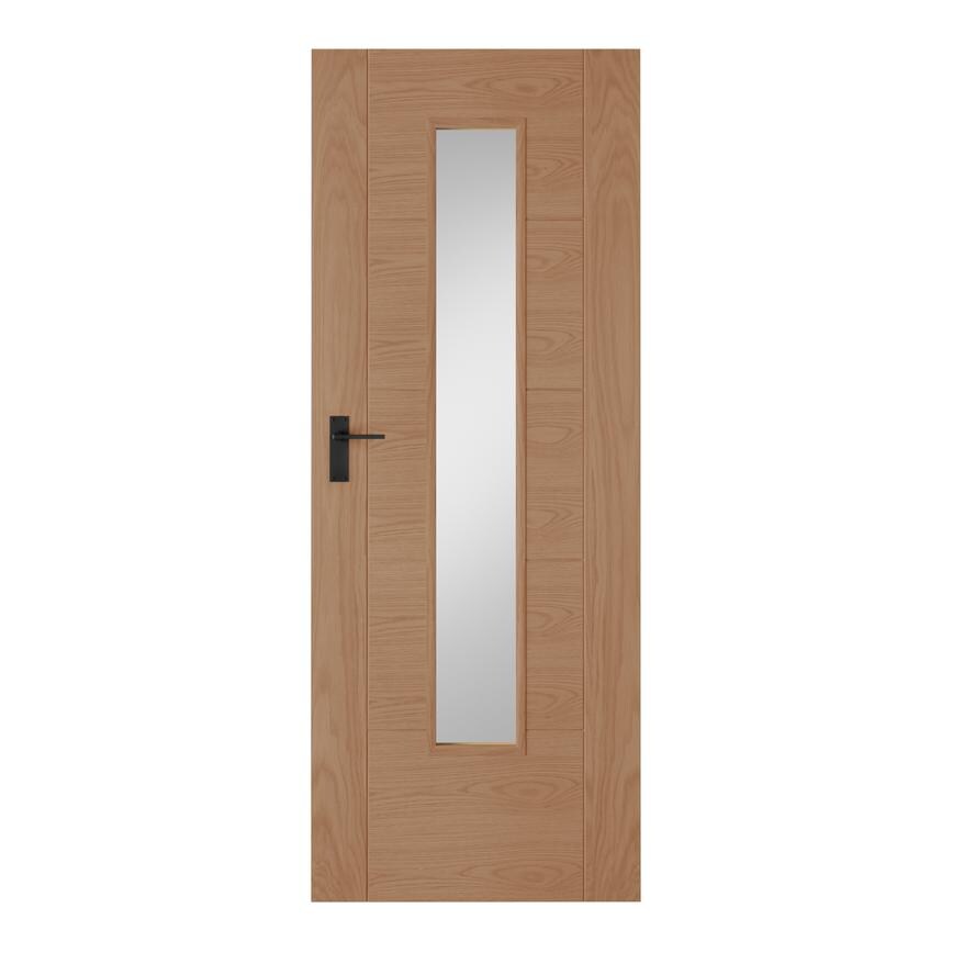 2'6" Pre-Finished Daytona Oak Glazed Door