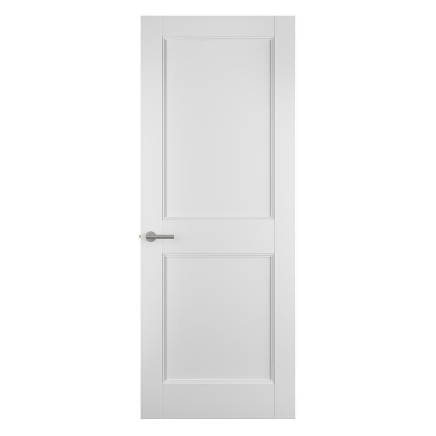 Howdens Elmbridge White Primed 2 Panel FD30 Fire Door