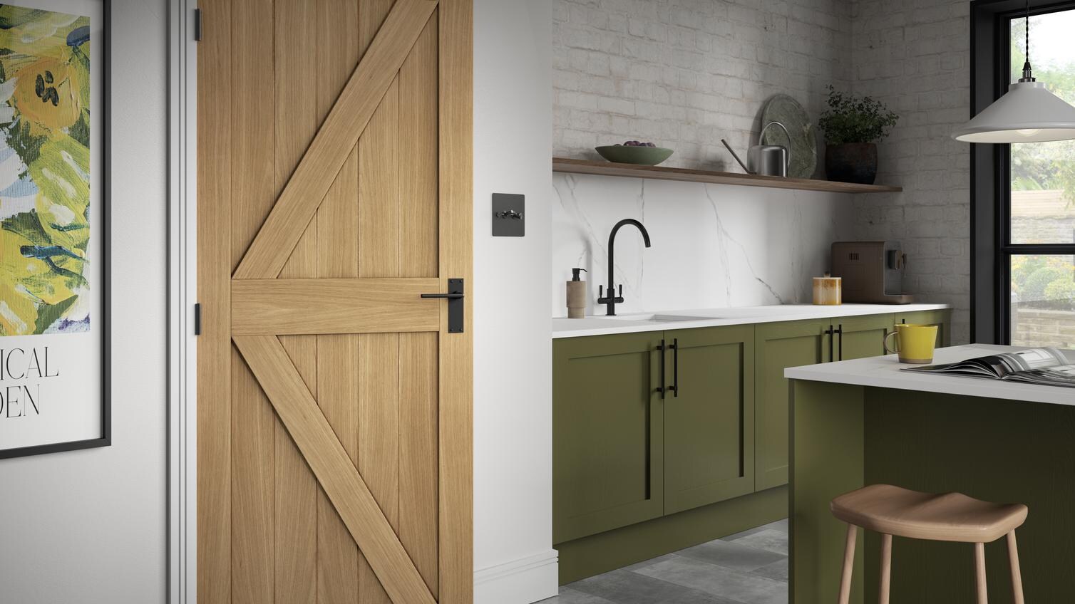 Howdens Barn Oak Pre-Finished Door