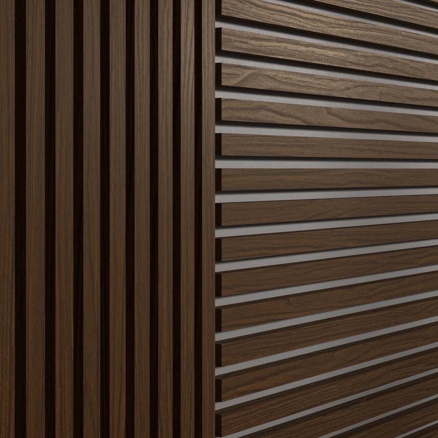 Howdens 2.4m x 27mm Hockley Walnut Veneered MDF Wall Panelling