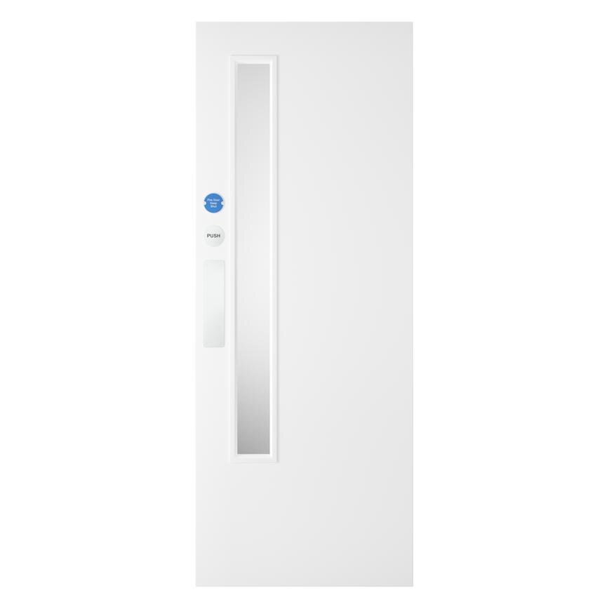2ft6 Spey Primed Flush Glazed Door 20G