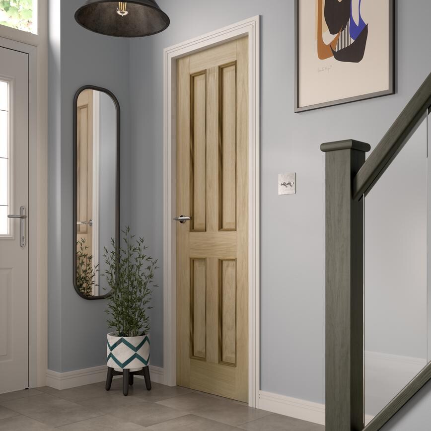 2ft Rockingham 4 Panel Oak Door
