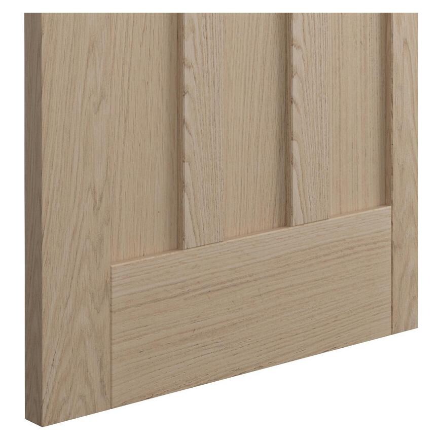 Howdens 1930s 6'6" Oak 4 Panel Door Close Up
