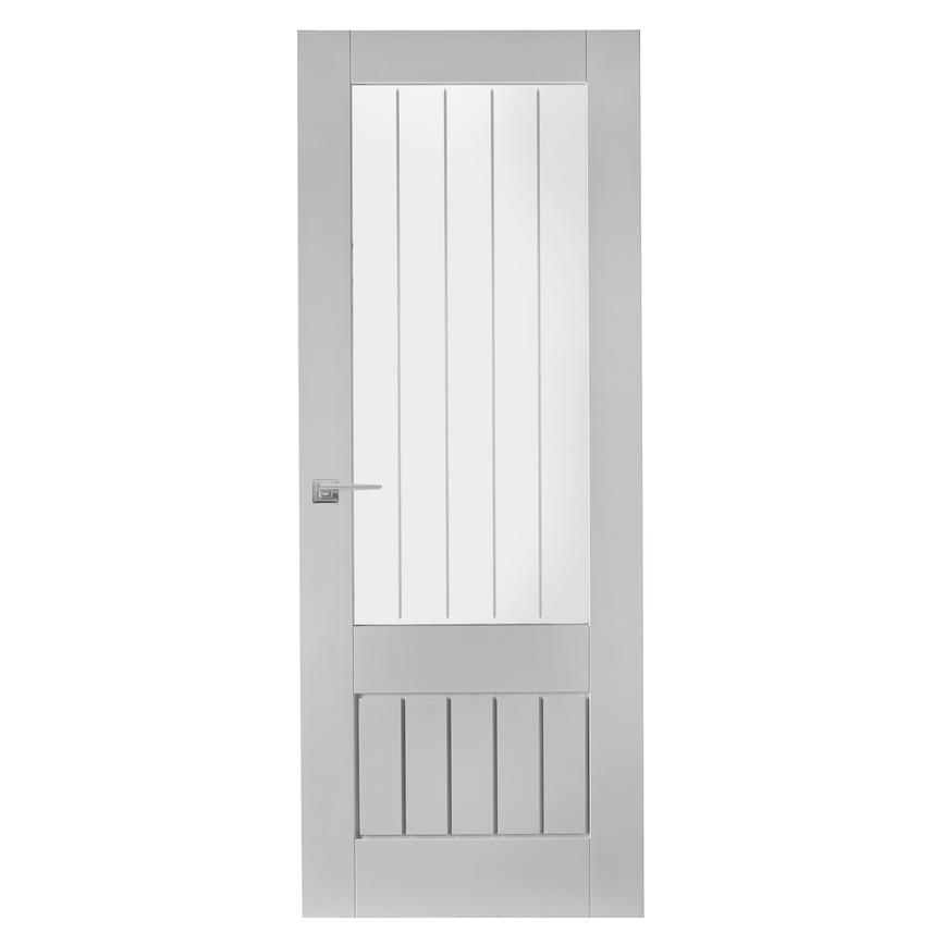 Howdens Dordogne White Primed Glazed Door