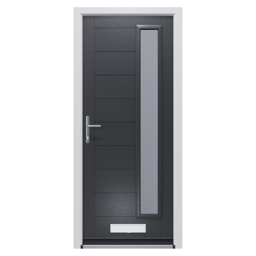 Monza Glazed Anthracite Composite Door