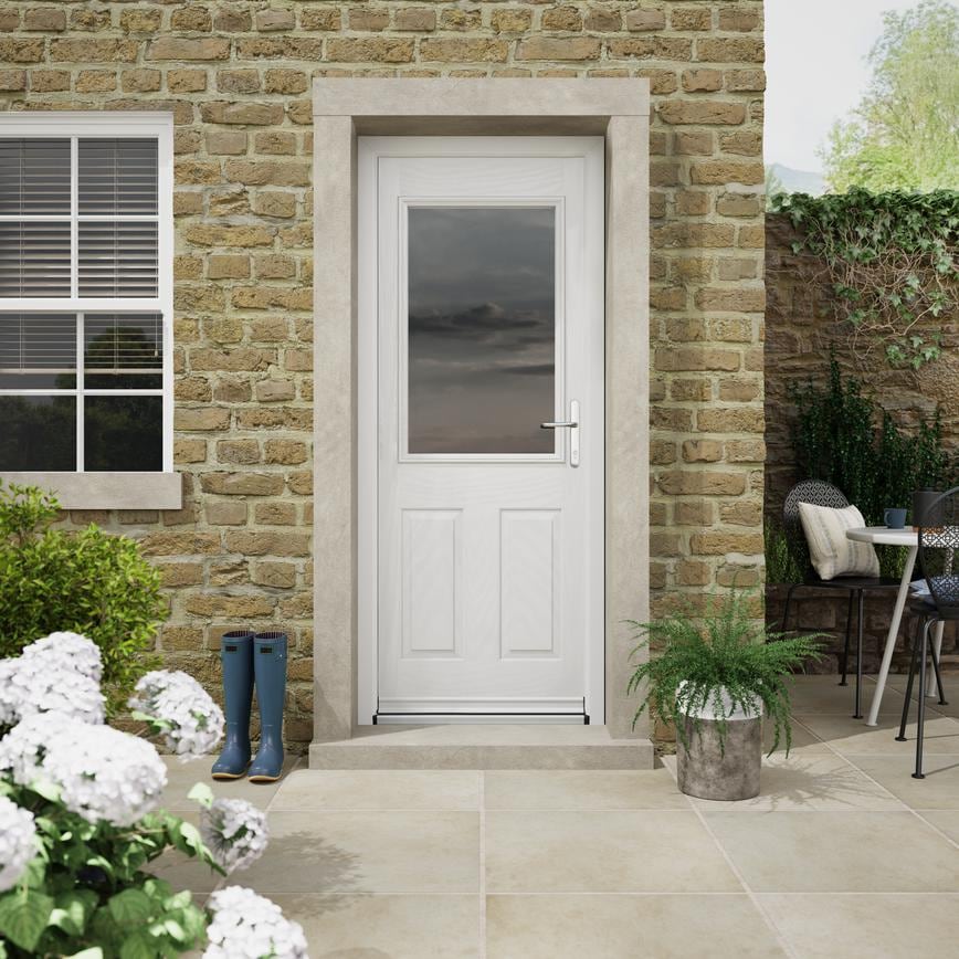 Crafton White 870 Left Hand Composite Door Cameo