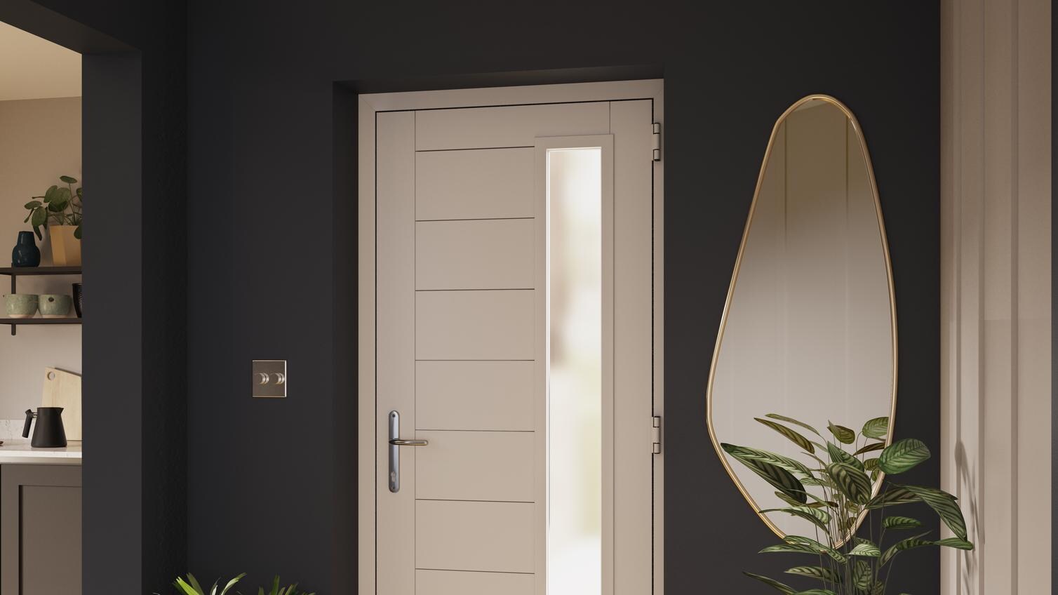 Monza Glazed Left Hand Door Internal Cameo