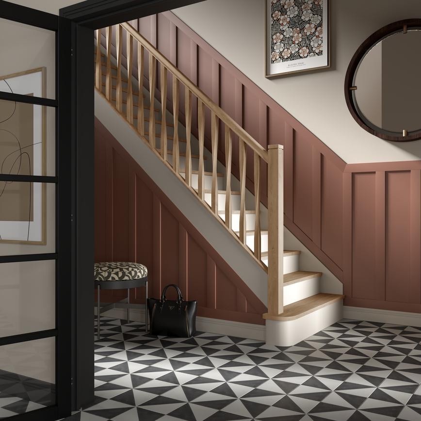 Cheshire Mouldings Oak Shadow Full Newel Cap