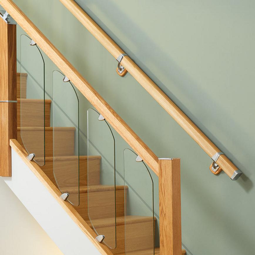 Seville Square Chrome End Cap and Handrail Bracket Lifestyle