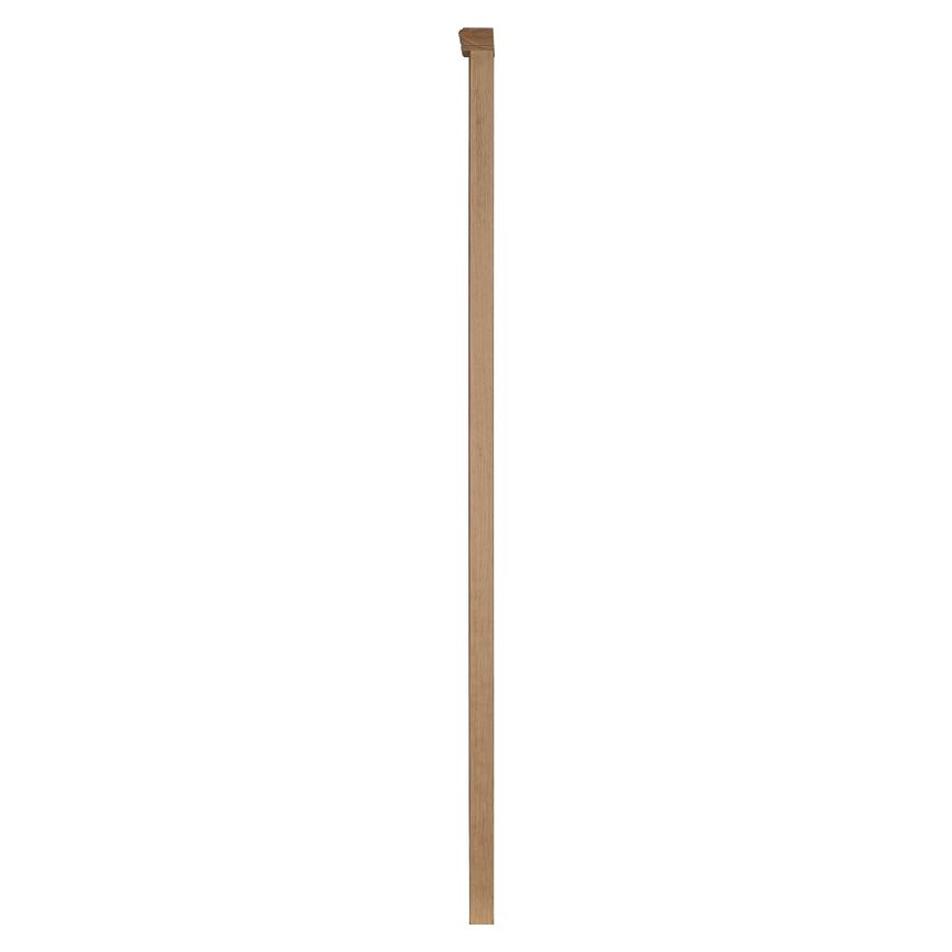 oak square half newel post with cap_nwl0038