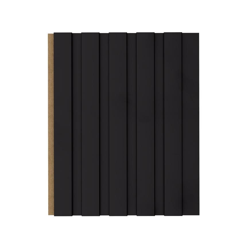 Matt Black Reeded Panelling