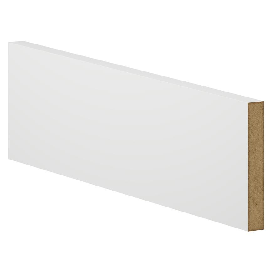 96mm Square White MDF Skirting Board