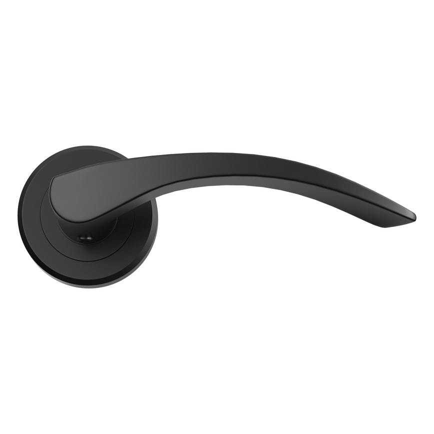 Carlisle Brass Serozzetta Olivier Matt Black Fire Rated Lever on Rose Door Handle Pair