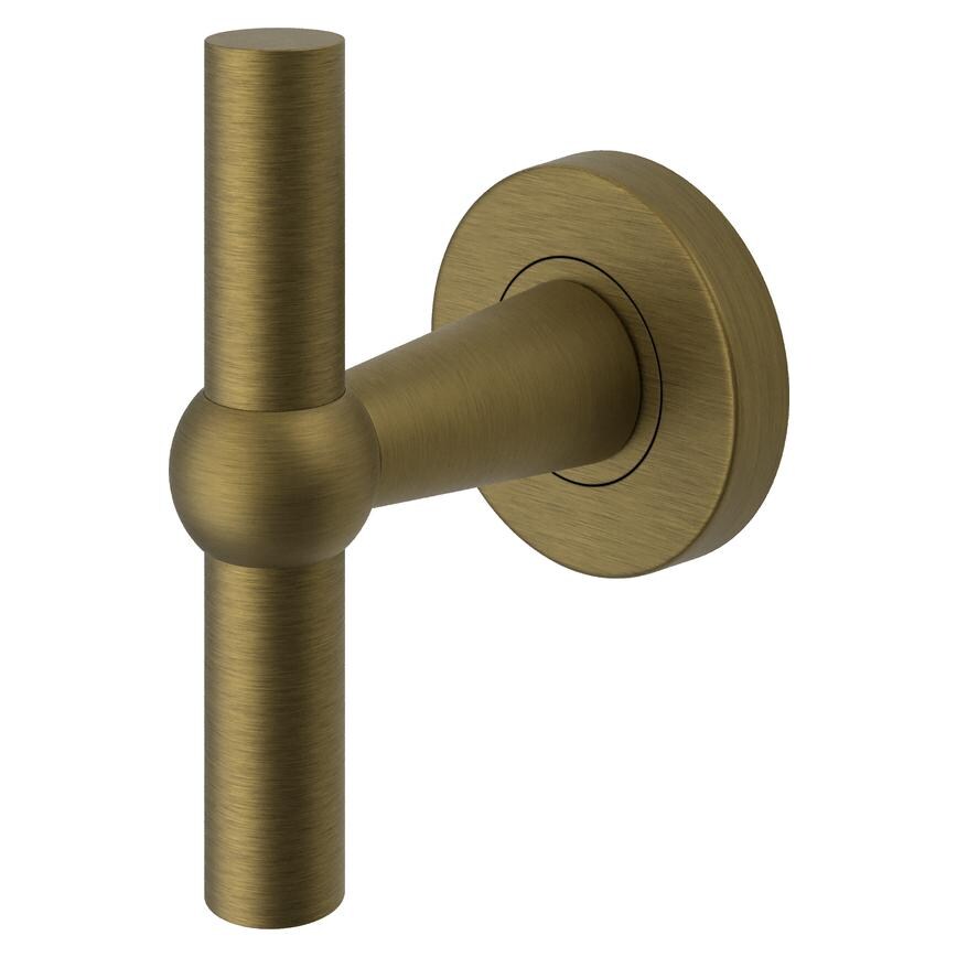 Fuller and Forge Como Antique Brass Lever on Rose Door Handle Pair