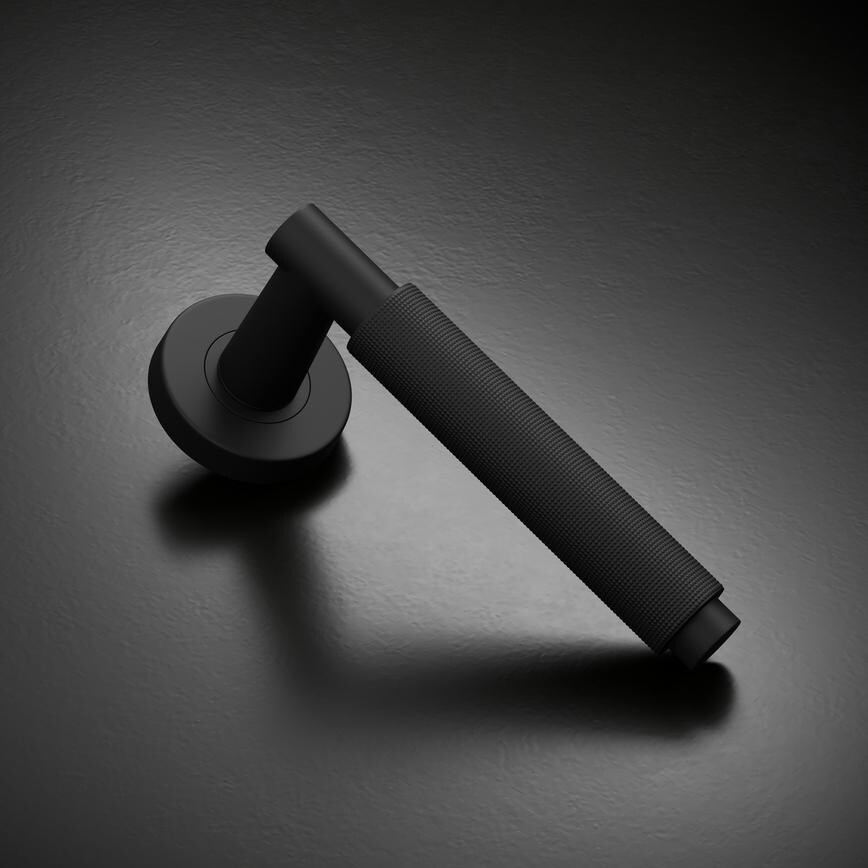 Iseo Knurled Rose Matt Black Studio