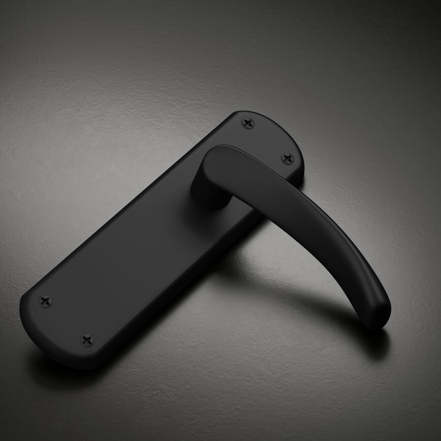 Garda Latch Backplate Matt Black Studio