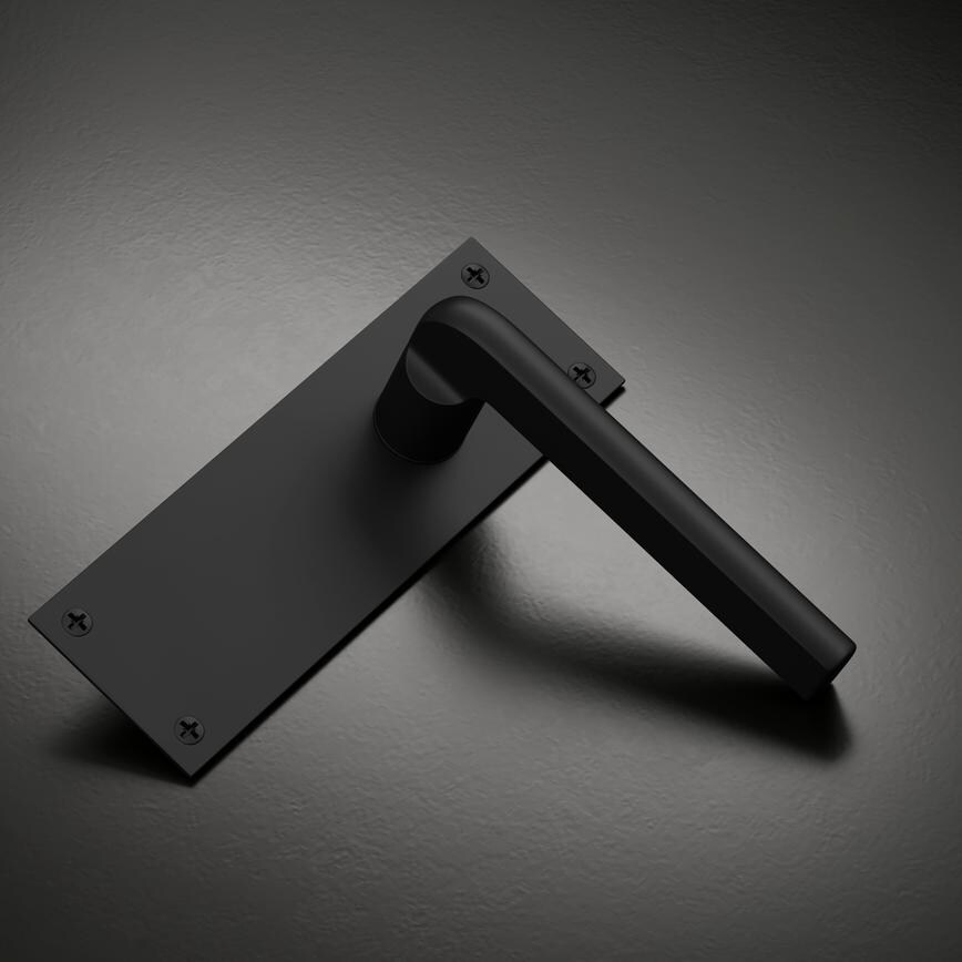 Munch Latch Backplate Matt Black Studio