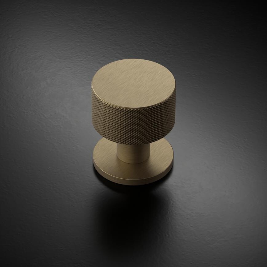 Iseo Knurled Knob Antique Brass Studio