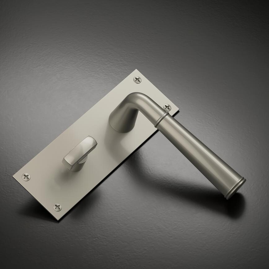 Arno Bathroom Backplate Satin Nickel Studio